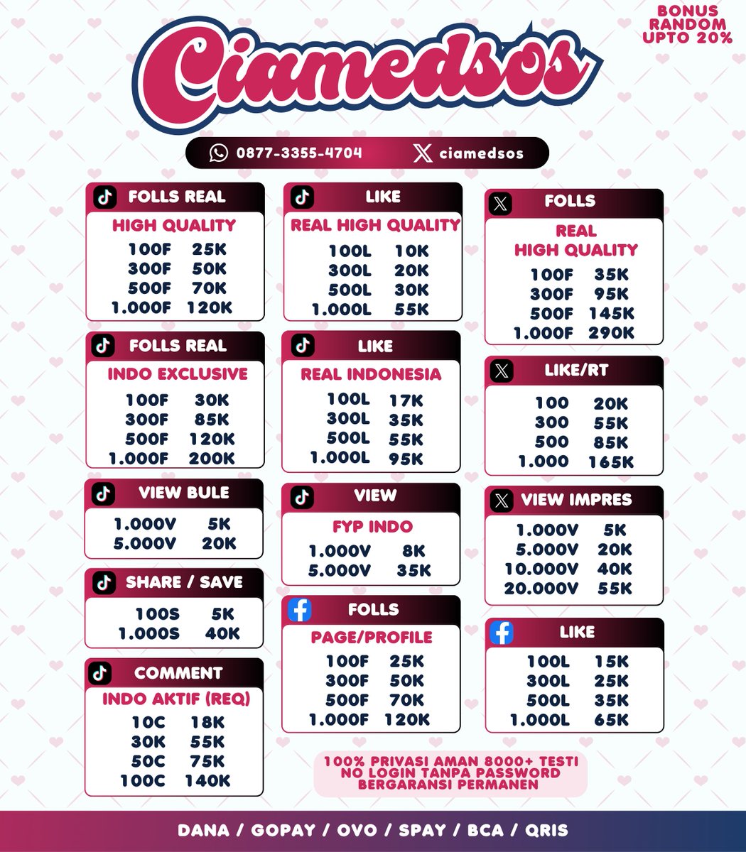 𝓍ci𝓐, Jual Followers Like Permanen tweet media