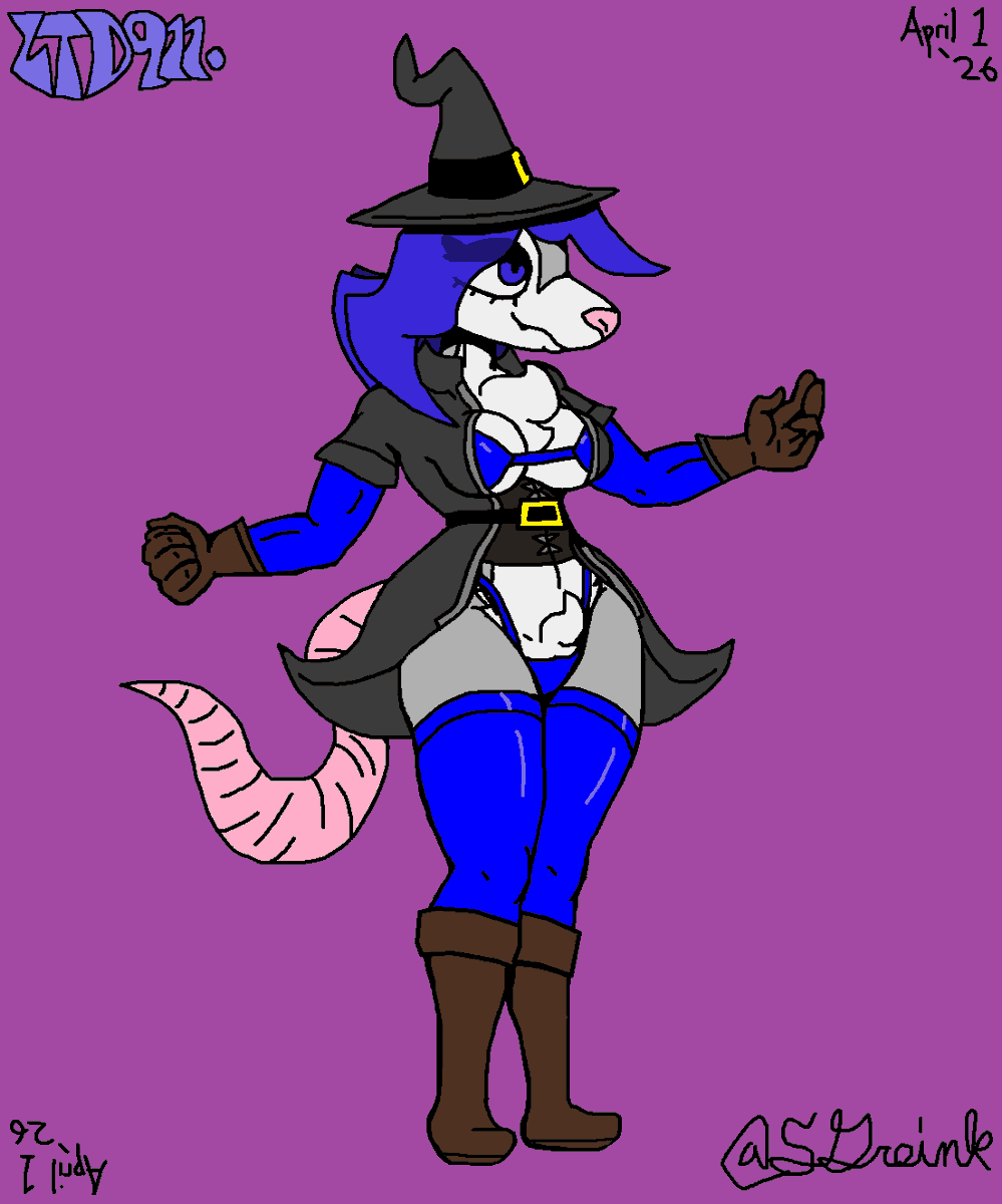 SGroink's tweet photo. Possum Witch #furryart https://t.co/Rnwpv9c8mX