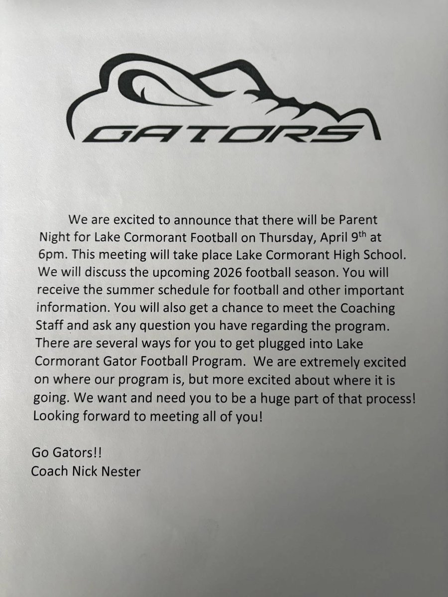 Lake Cormorant Gator Athletics tweet media