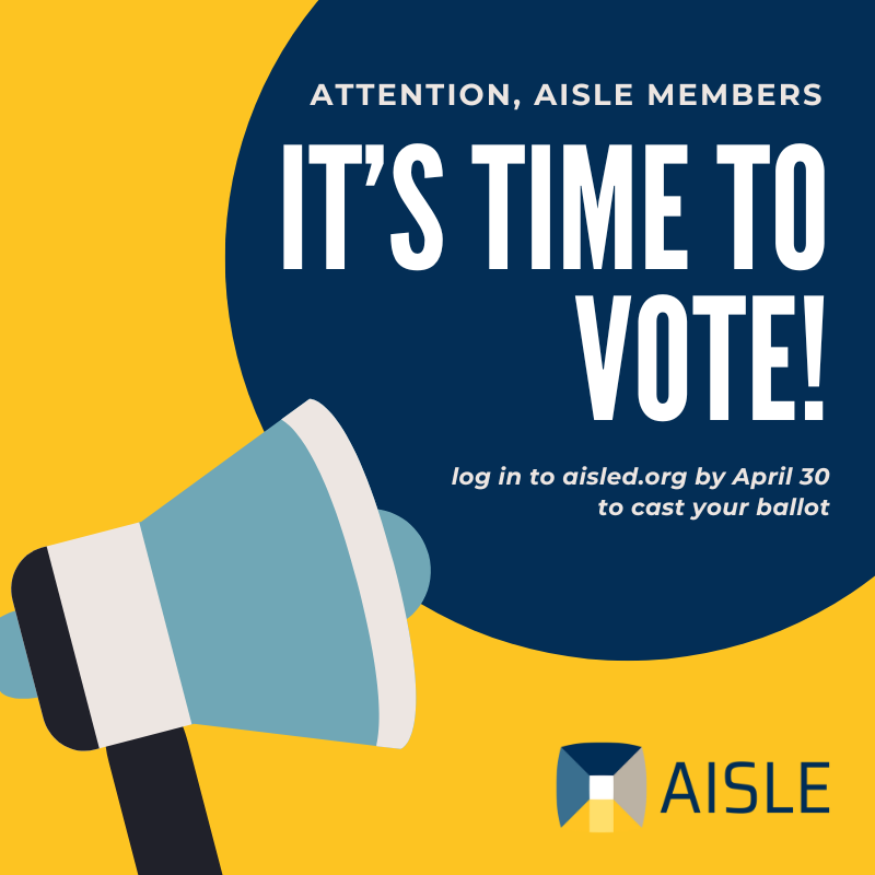 AISLEd_org's tweet photo. Today’s deadlines: AISLE election and LBSS Readers’ Choice Grant Application. Make sure to submit both by 11:59 pm tonight. #AISLEd https://t.co/VOoc2aivTB