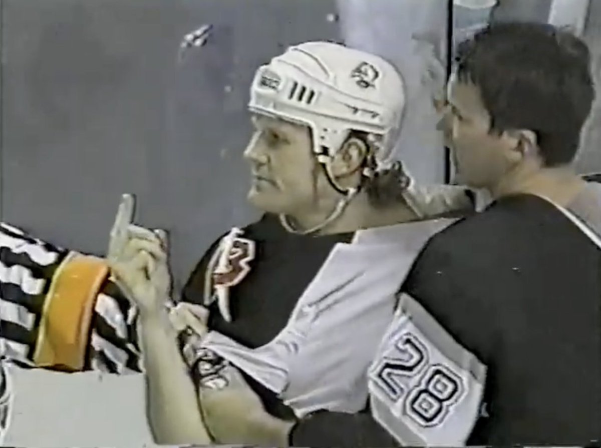 SabresClassics's tweet image. On April 1, 1998, the #Sabres defeated the #Kings 4-0 and there were plenty of fights as well.  #Sabrehood #GoKingsGo