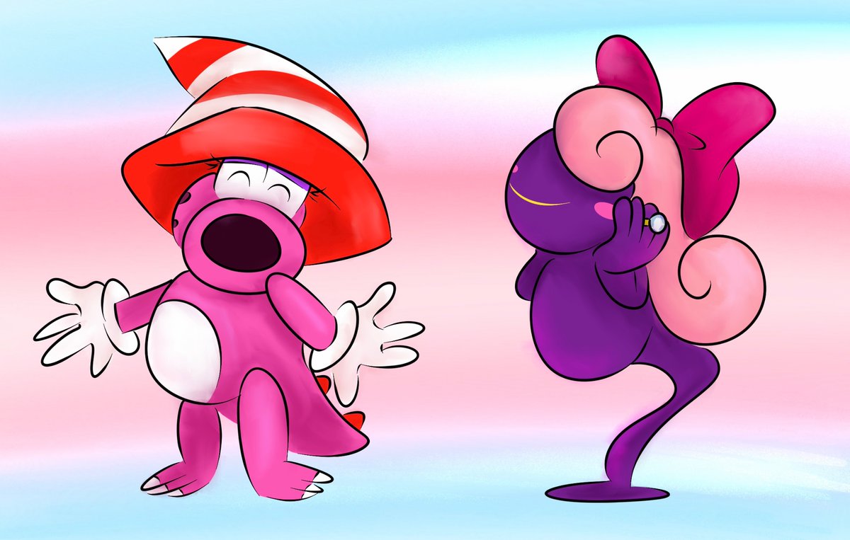 TcTechnetium's tweet image. Another one for today - Birdo and Vivian outfit swap!