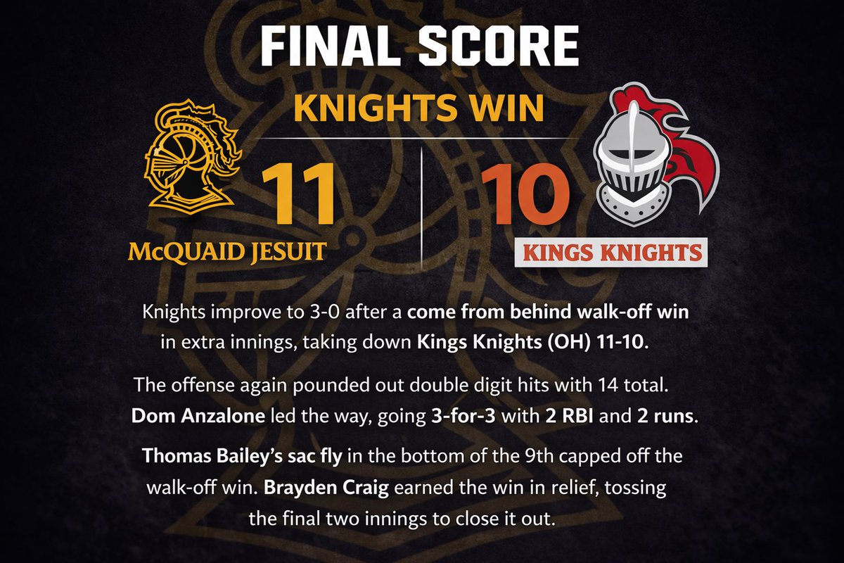 McQuaid Baseball tweet media