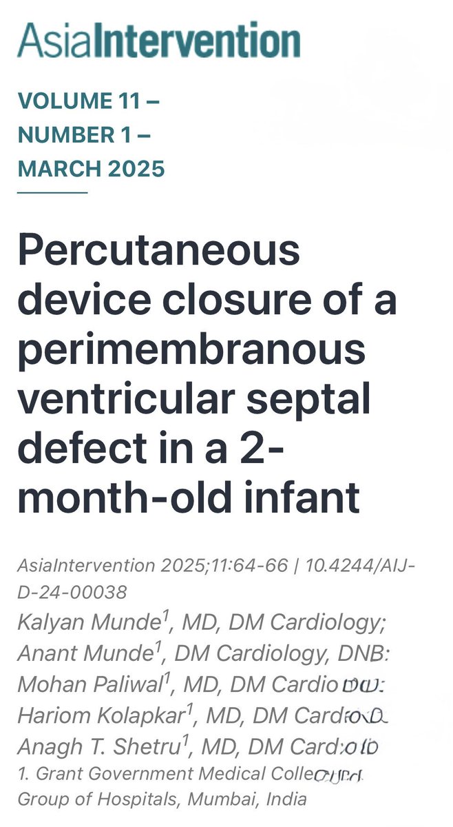 cardiopedhnn's tweet photo. Transcatheter device closure of perimembranous #VSD
https://t.co/47boXLIqR4
https://t.co/3iqE96wM8g
https://t.co/2TU2nVKUZp
#CHD #cardiped #percutaneous_transcath_ped_intervention https://t.co/XDHzXFRs4h