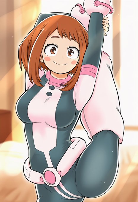 ストレッチするお茶子 https://t.co/bwPX2sPMcK 