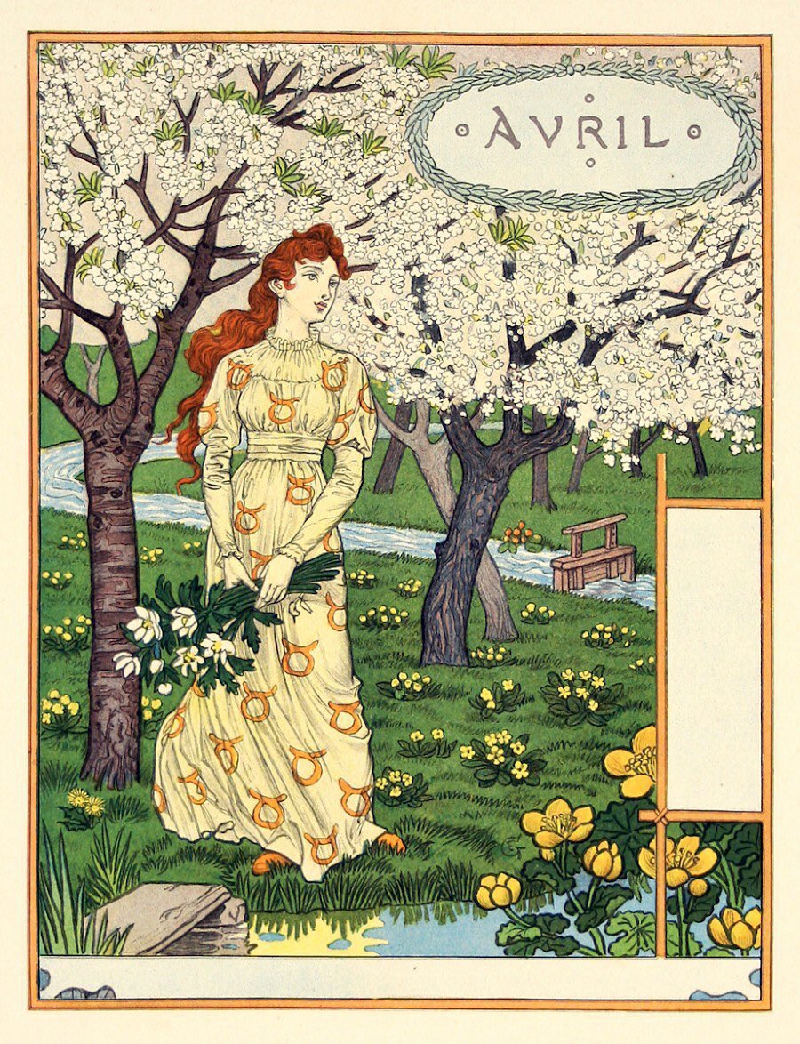 geminicat7's tweet image. 'La Belle Jardinière – Avril'
Eugène Grasset, 1896 #art #ArtNouveau #calendar