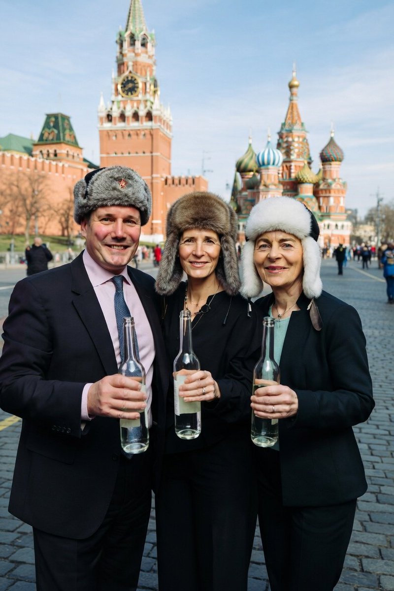 🚨Breaking🚨 Ursula Von Der Leyen and Kaja Kallas have landed in Moscow along with Kier Starmer to plead with President Putin to "Forget the minor misunderstandings" and "Turn on the tap" 

They have both asked for Russian citizenship and promised to be "Good Girls" in future.