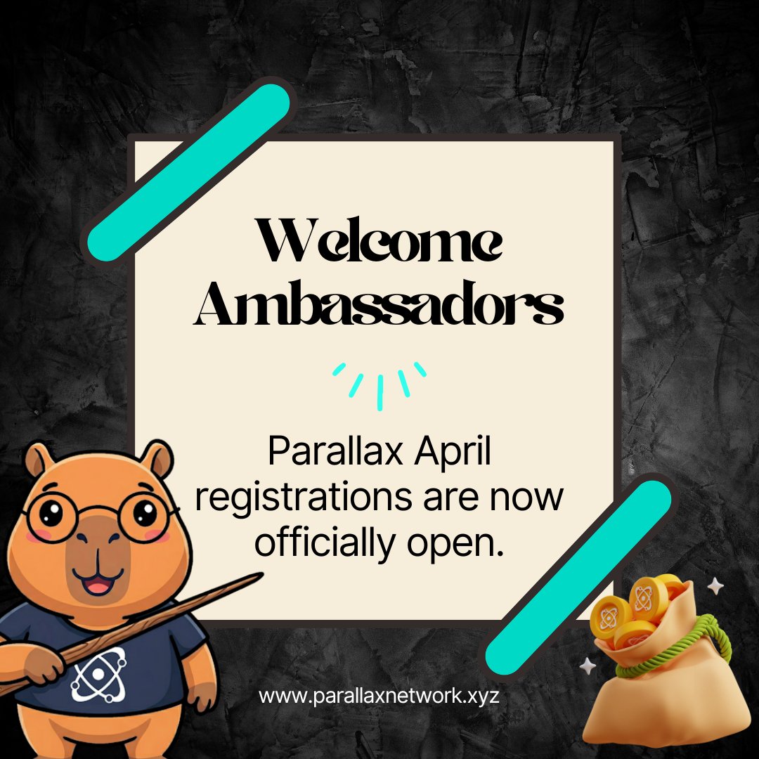 A new month begins, and the decentralization of trust continues. 🧬📱

April applications for the #ParallaxNetwork Ambassador Program are officially LIVE.

We are scaling our human-verified network across the globe. We only have a few slots available for this cycle to ensure
