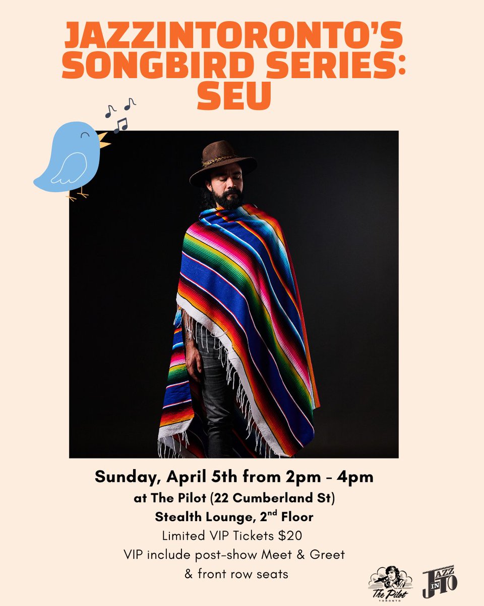 Seu__Music's tweet photo. Toronto!

Catch me live at The Pilot with my Quintet 🔥

Proud and feliz to collaborate with @JazzinToronto  for this special day 🥰

Good music, great energy, and mucho sabor 💚💛❤️

🗓️April 5th 02:00pm

Tickets: https://t.co/rOYExuUBNZ https://t.co/NyX2AZVVcg