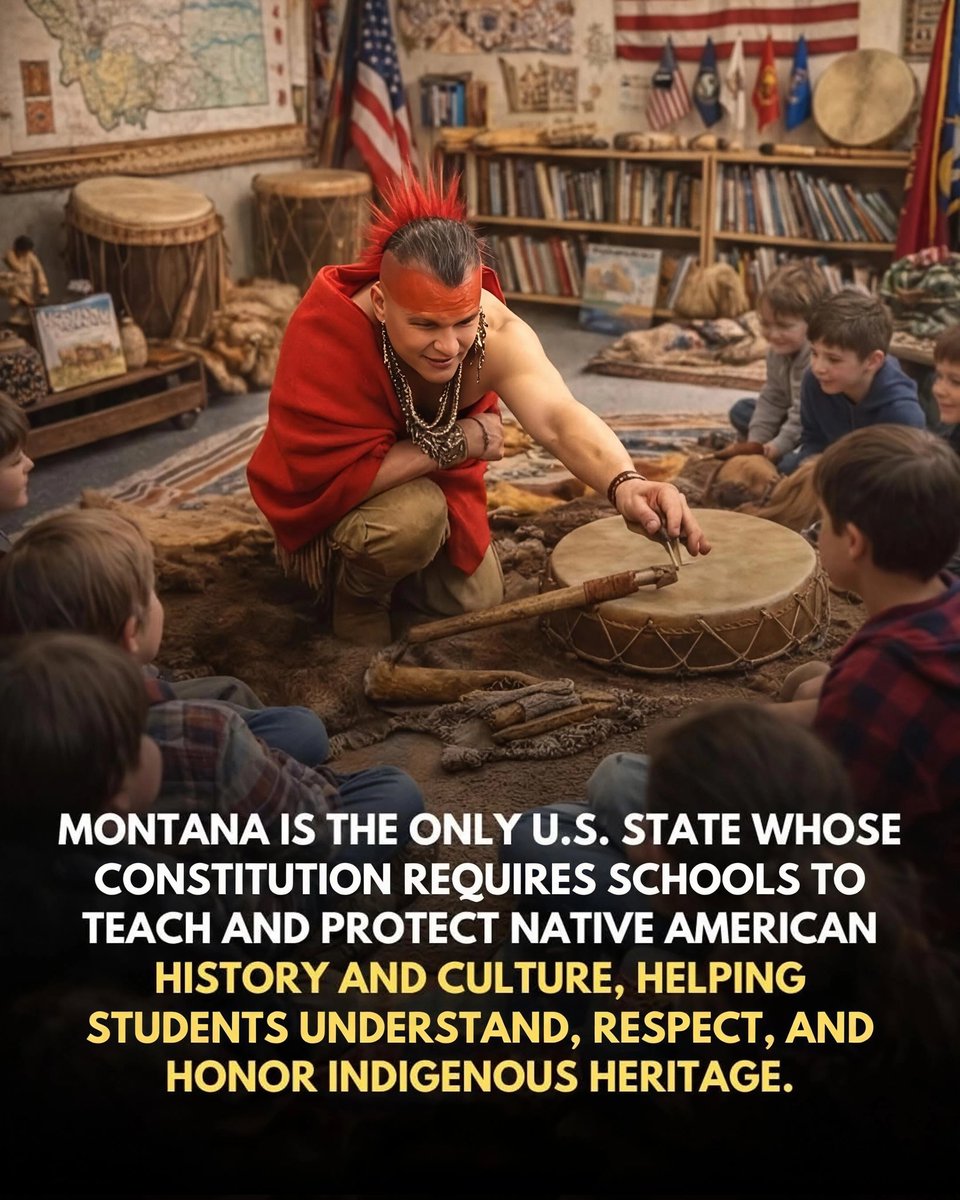 native_history_'s tweet image. MONTANA IS THE ONLY U.S. STATE WHOSE CONSTITUTION REQUIRES SCHOOLS #native #nativeamerican