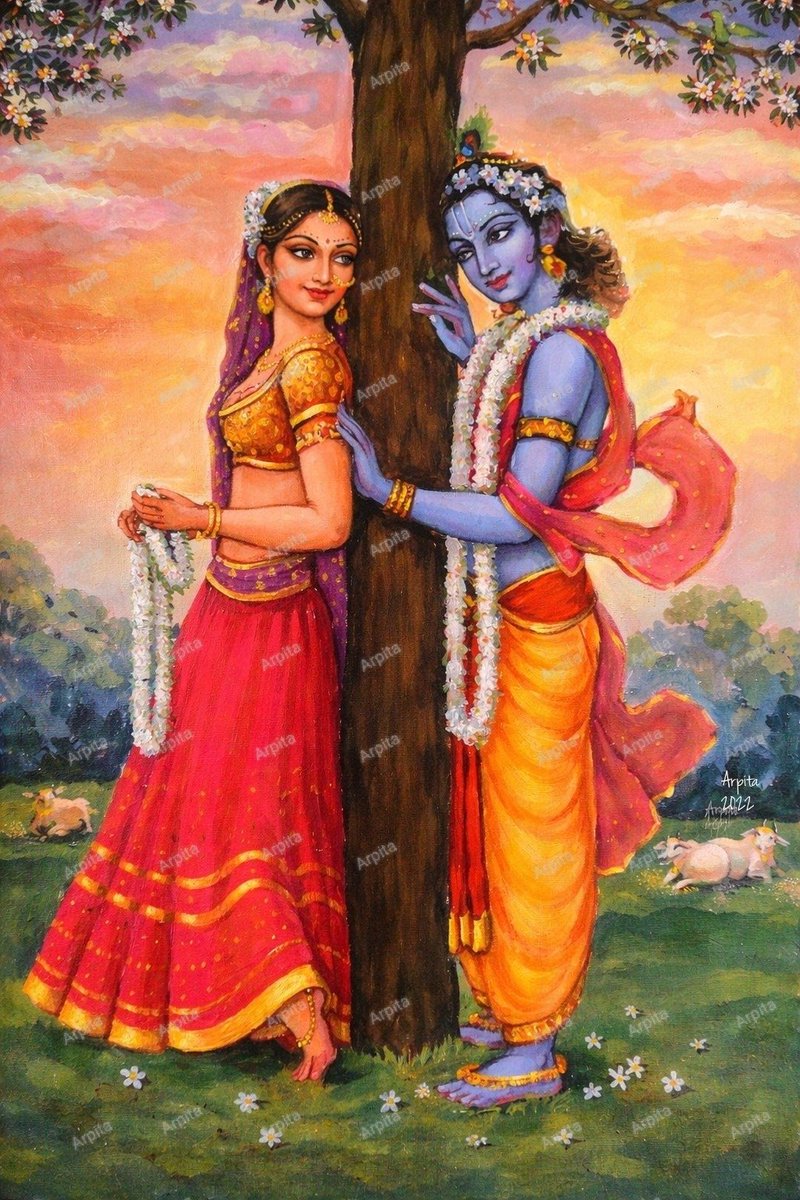 arpita_dg's tweet image. May your heart be filled with bhakti, beauty, and bliss. #ChaitraPurnima #RadhaKrishna #art #artistonx #goodmorning 🌼🌻🌸🏵️💕