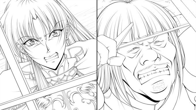 #今月描いた絵を晒そう
最近さっぱりアップしてませんが、コソコソと新しいワーズワースのシャロンの18禁同人漫画の線画を描いてます。😶
今回のシャロンのお相手は…名前知らない!🙄誰コイツ?
毎度無駄に脱衣差分漫画の予定です。
興味があればFanboxで見てみてね。😌 