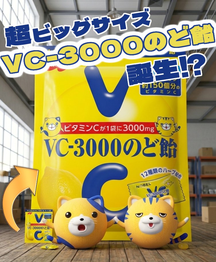 😼📢＜あのロングセラー商品🍬が超ビッグに⁉ ミケやん😸トラやん😸も