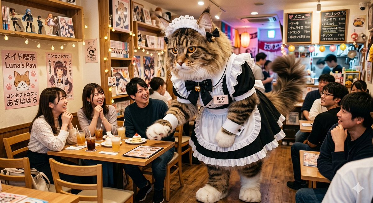 coharuhiyori55's tweet photo. From today, I will be a cat monster. 🤣🤣🤣#AprilFools_ #CatCaffe https://t.co/52kzANYds4