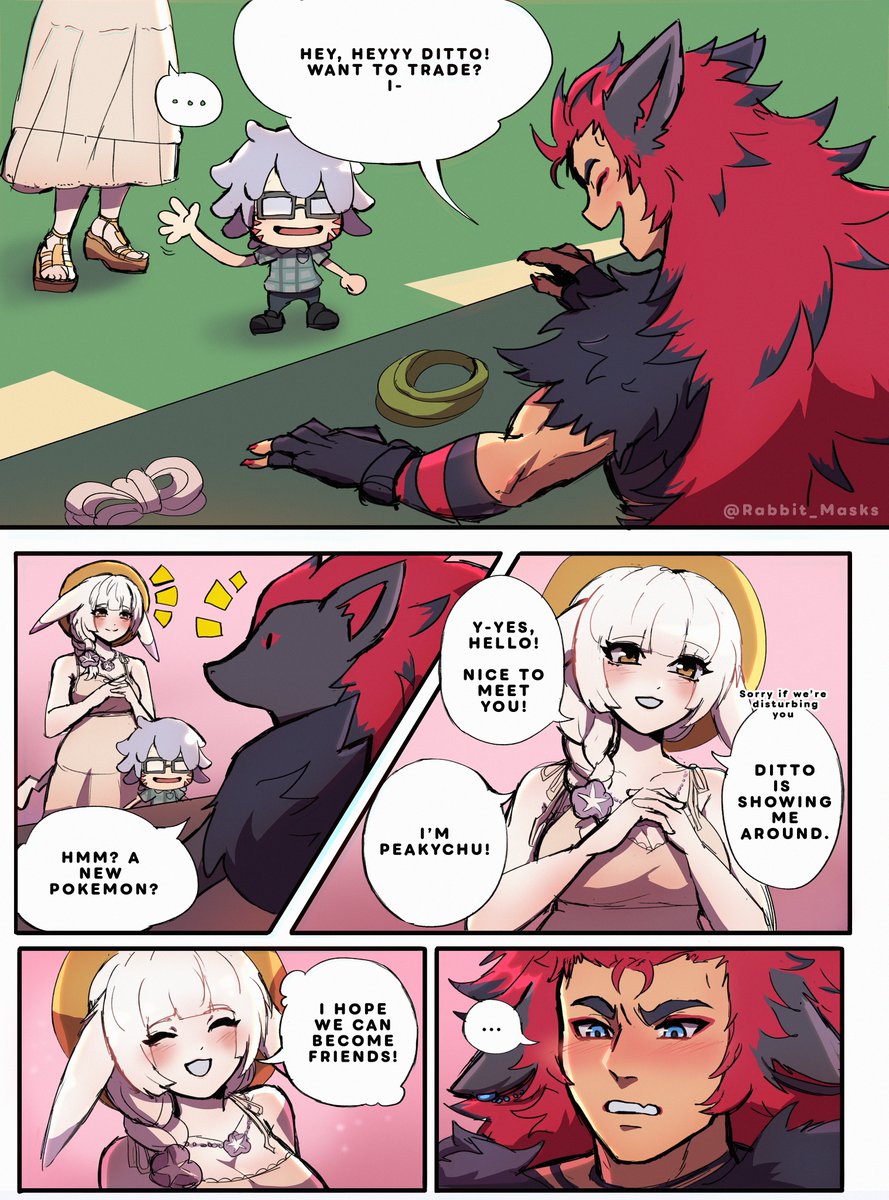 rabbit_masks's tweet photo. Gijinka Pokemon Pokopia Comic! (1/2) https://t.co/dgz9TRi29V