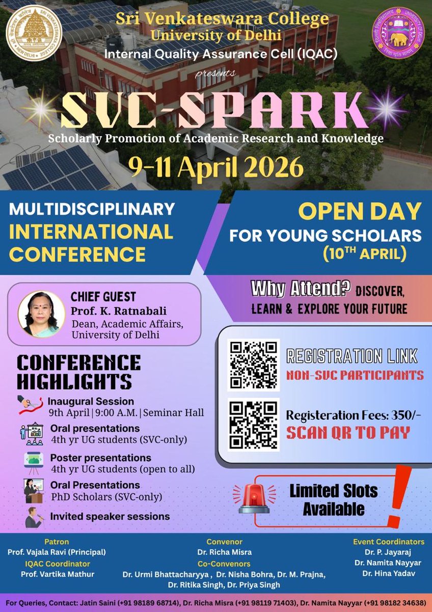 T T D Sri Venkateswara College University of Delhi tweet media