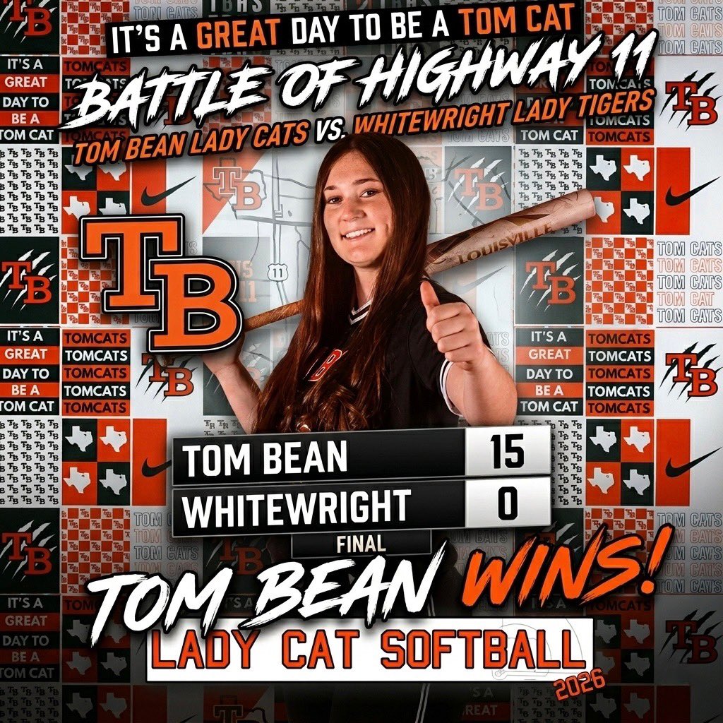 Tom Bean Lady Cat Softball tweet media