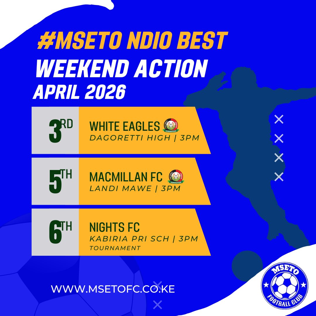 Wii wikendi kazi ipo!
#MsetoNdioBest 
msetofc.co.ke
