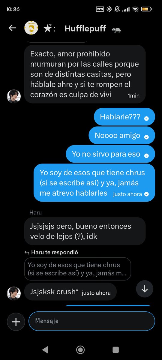 ⠀○  ⠀🪐  Jupiter's universe.
———————————————— Los consejos de amor que me dan en la sala común de Hufflepuff, porque confesé que me gustó un 💚, amor prohibido dicen.