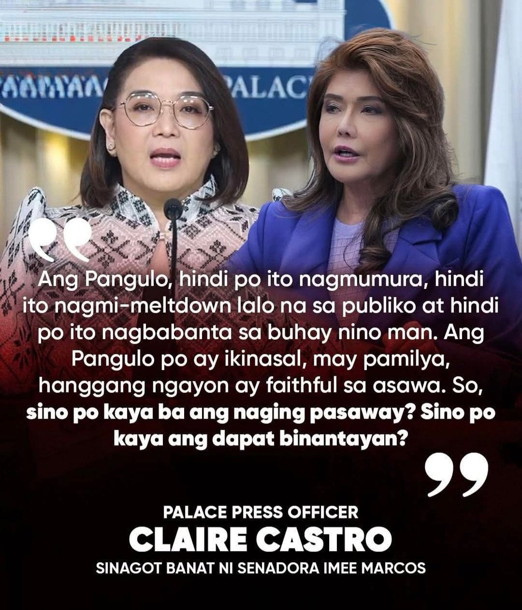 Ano SUNGALNGAL ka ulit! Dami mo pautot yan tuloy napapahiya ka. Bagtit ka nga talaga di ka nag iisip bago ka magsalita ng kabulastugan. Hwag mo nga ginagamit lagi si apo lakay. Malayong mas matino naman si PBBM kesa sayo. Alintaweng ka! 🥴
<a href="/SenImeeMarcos/">Imee R. Marcos</a>