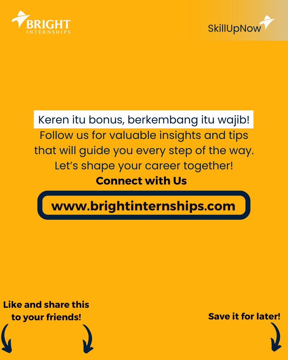 BrightInterns's tweet photo. Keren itu bonus, berkembang itu wajib 😉 https://t.co/WP4zaAlUTA
