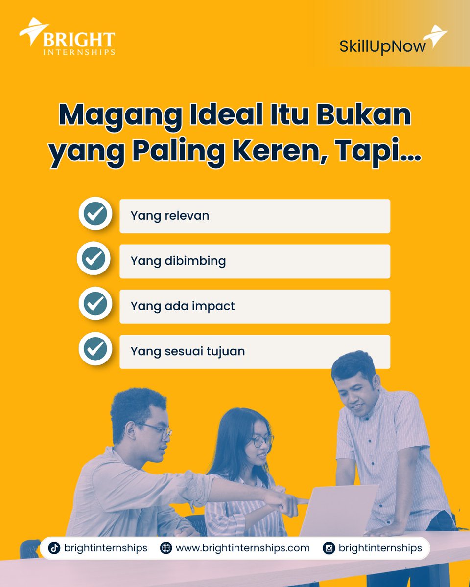 BrightInterns's tweet photo. Keren itu bonus, berkembang itu wajib 😉 https://t.co/WP4zaAlUTA