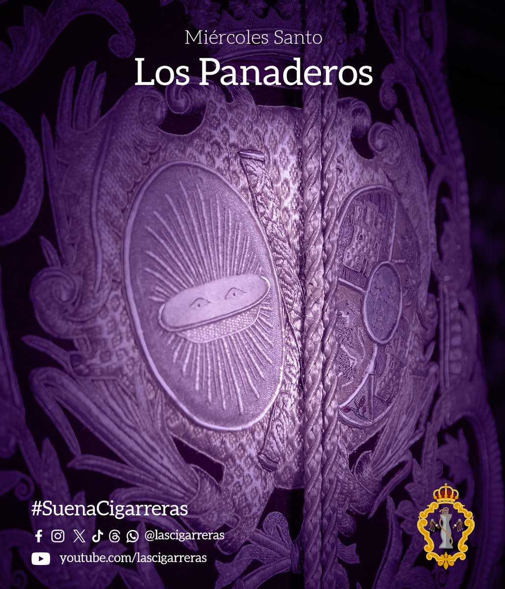 Hoy es Miércoles Santo... El día de la <a href="/HdadPanaderos/">Hermandad de los Panaderos</a>.

🎼🎺🥁 #SuenaCigarreras #SSantaSevilla26