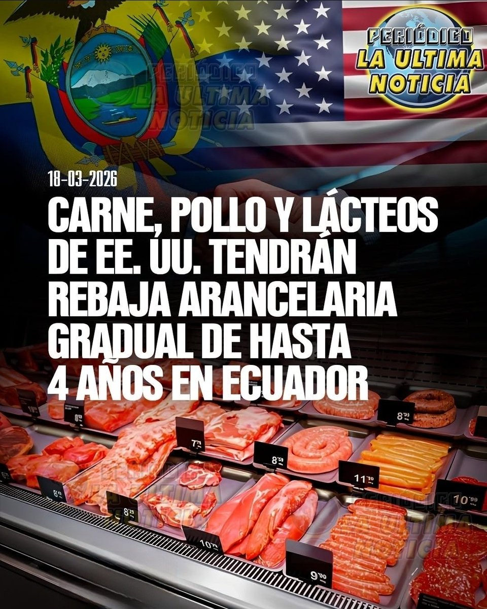 Dos medidas que se leen juntas.
Sube el IVA de 0 al 15% de varios productos alimenticios ecuatorianos.
A su vez baja a 0% los aranceles de los mismos productos traídos de EEUU.
A estar atentos con los importadores que se harán millonarios con esta nueva puñalada del gobierno.