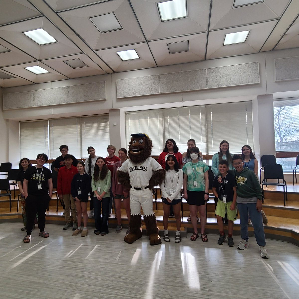 nwanaturals's tweet image. One week from tonight, Strike the Sasquatch will be welcoming everyone back to Arvest Ballpark for the Naturals home opener.  

Tonight, Strike hung out with his friends at the University of Arkansas Children's Choir and even conducted a bit! #GoNats #Strike