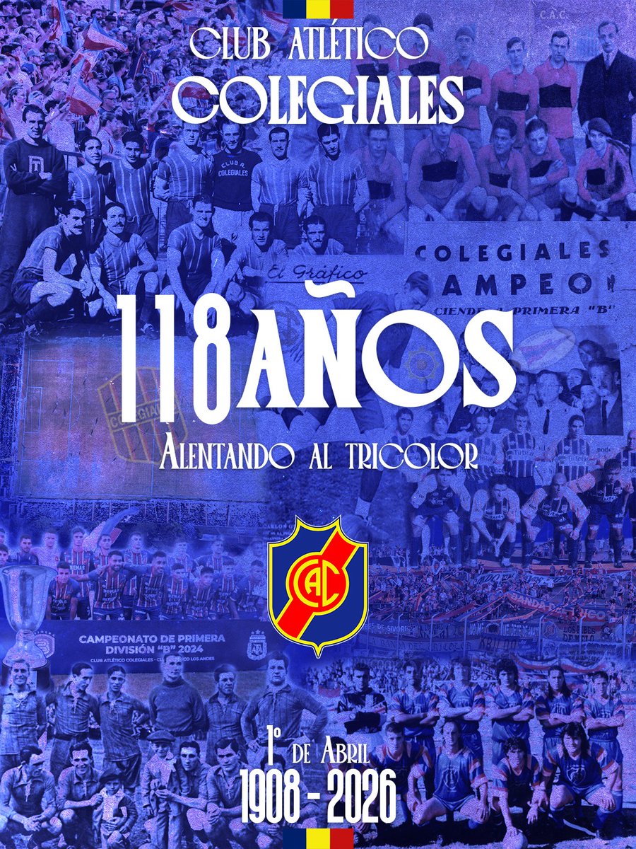 118 años del Club Atlético Colegiales.
118 años de amor por estos colores.

¡Gracias!

#SiempreCole 🇷🇴