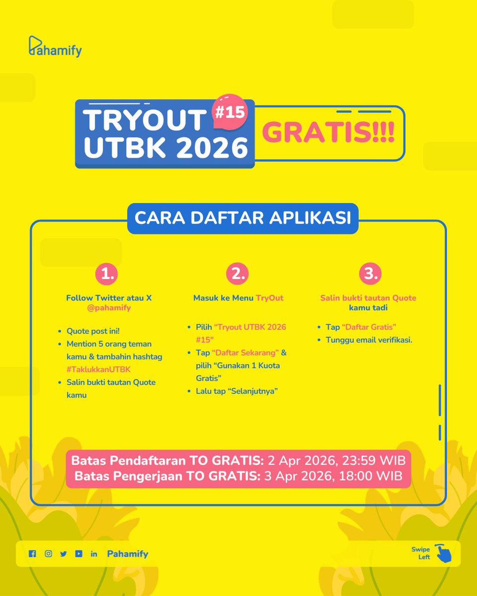 Pahamify | TO + Live Class UTBK & Ujian Mandiri tweet media