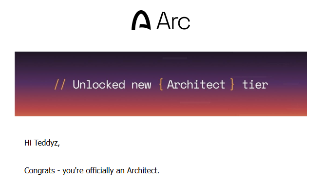 Architect on Arc !
Let's Buidl 🤝