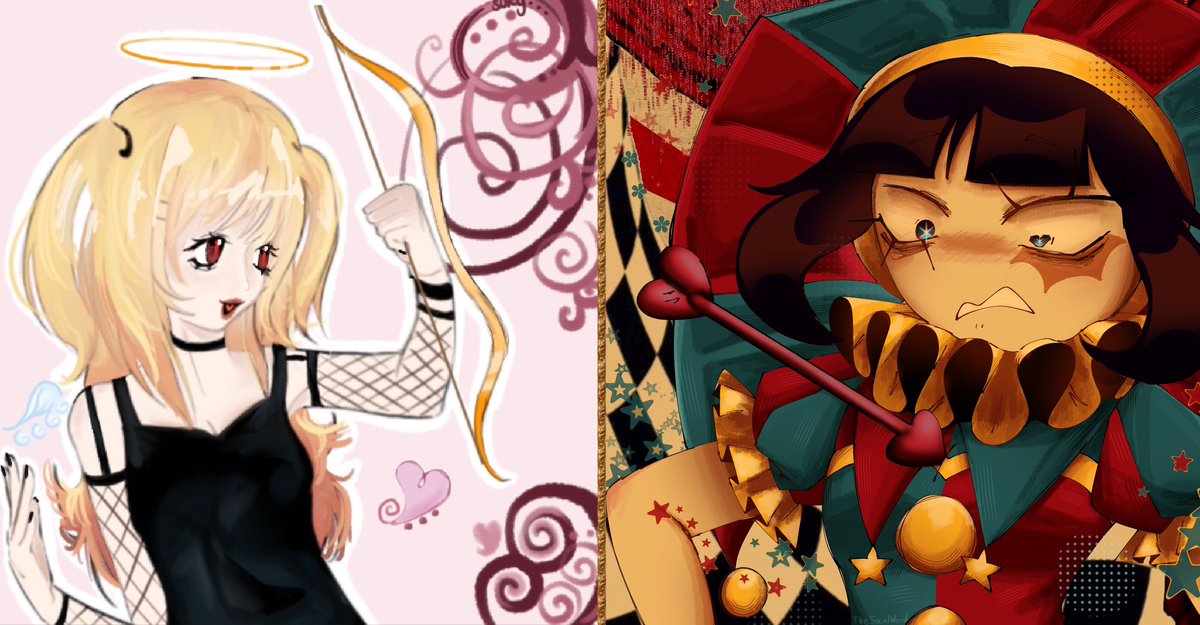 YUKiiipdm's tweet image. Collab with: @suxukio091305 :333 #pomni #misa #amane #deadnote #TADC #digitalcircus