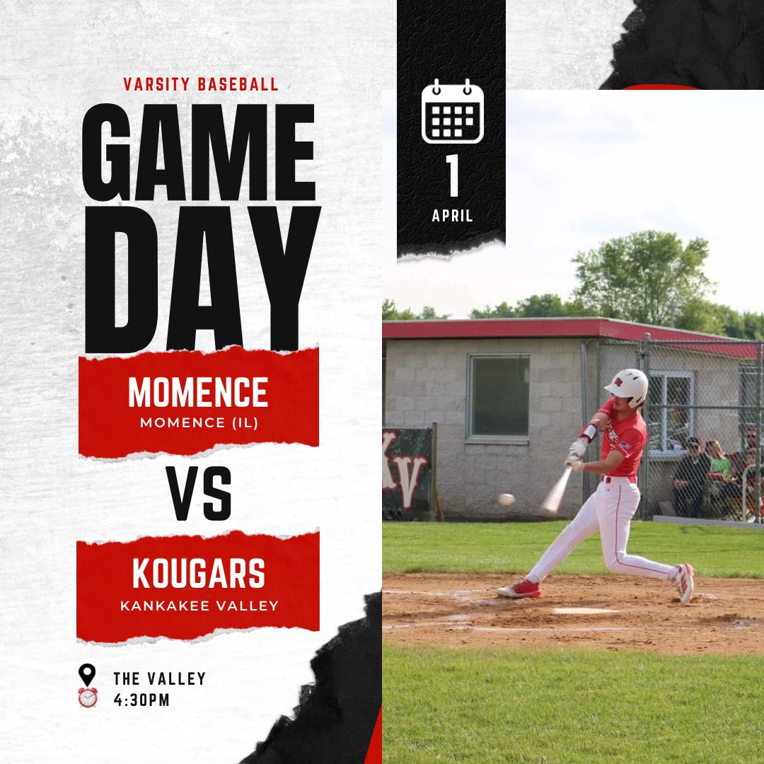 kougar_baseball's tweet photo. The day has finally arrived! Your Kougars take the field against Momence at home in The Valley! This is the first time in Kougar Baseball history playing a school from another state!

#CDR https://t.co/PufiIcguaN