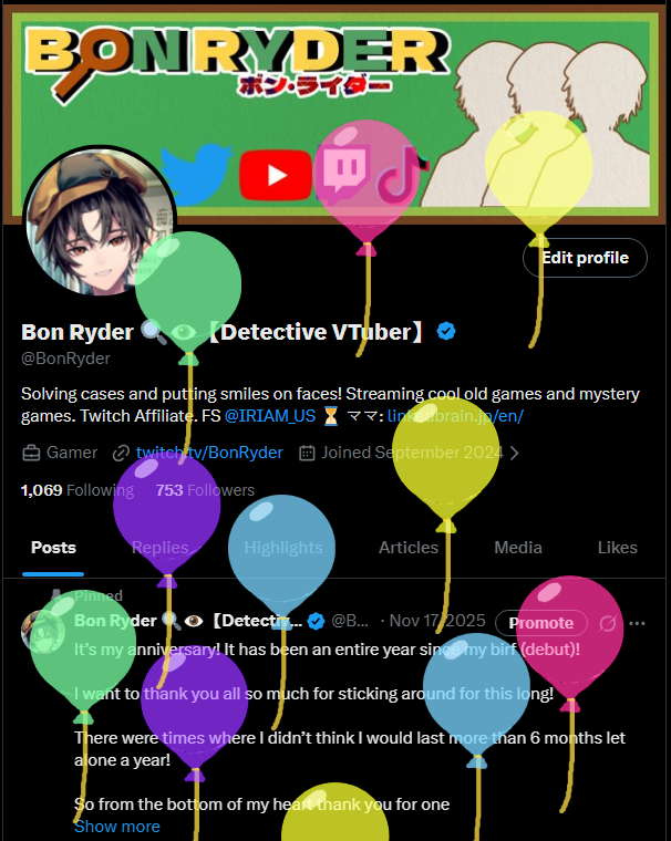 Bon Ryder 🔍👁️【Detective VTuber】 tweet media