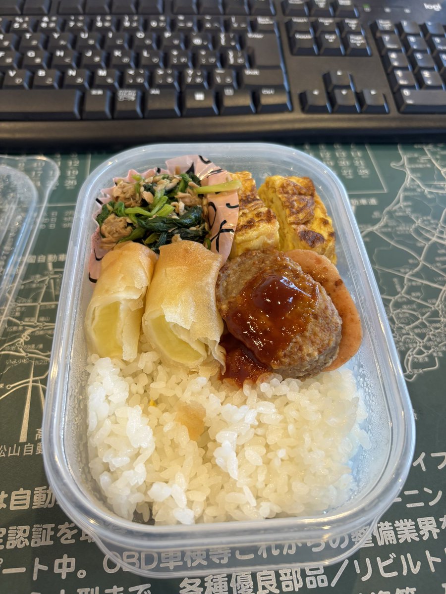 _squiz's tweet photo. 適当弁当🍱 https://t.co/yXfhZphzXK