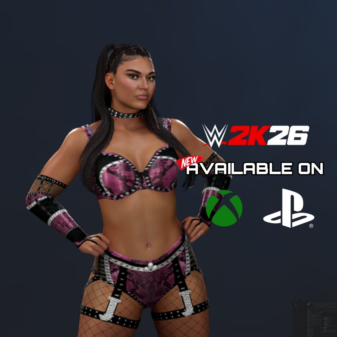 blenkkrieger's tweet image. #WWE2K26
Jazmyn Nyx - Aug.26, 2025 &amp;amp; NXT New Year's Evil 2025 Gears
CC: Yes
Tags: #JazmynNyx #FallonHenley #BlenkKrieger