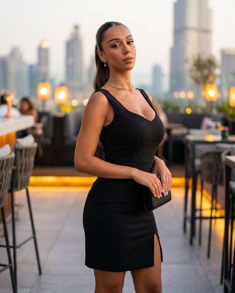 OserveCreateAI's tweet image. Golden-hour rooftop in sleek black, elegant emerald grace at the gallery, velvet sophistication with a martini, and breezy white perfection on the beach. ✨🌴🌆🍸 The journey from paradise to penthouse never looked this good 🔥 #AIGirl #AIArt #LuxuryVibes #RooftopGlam
