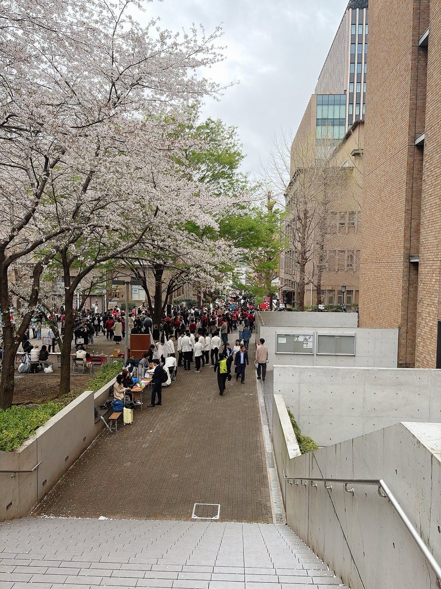 maple_dq10's tweet photo. 次男の大学入学式に行ってきた。
予定より早く行ったけど激混みで入学式の看板の前では撮れなかったわ…( ´･ω･｀)
とりあえず現役で入ってくれて本当良かったよ。 https://t.co/lXGxa7VLmL
