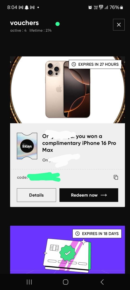 sumit805's tweet photo. @imYadav31 Thanks!! Was able to get iphone 16 pro max!! https://t.co/1mLOmlEMIw
