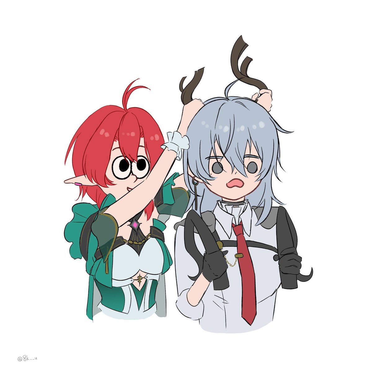 8k__u's tweet photo. ツノ組
#wuwafanart https://t.co/12phC52qEI