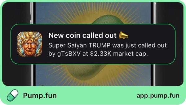 ECHOtoken4plays's tweet photo. Just called out Super Saiyan TRUMP at $2.33K mcap. Follow me on https://t.co/3rZ17CFNvw app to get instant alerts: https://t.co/u2FQMgujOi https://t.co/8AoFKiZOfq
