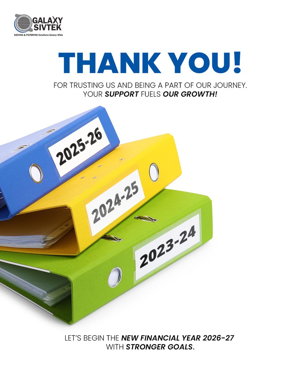 As we close another successful financial year, we would like to take a moment to express our heartfelt gratitude to all our customers, partners, and well-wishers for being a part of the Galaxy Sivtek journey.

#GalaxySivtek #ThankYou #FinancialYearEnd #NewFinancialYear