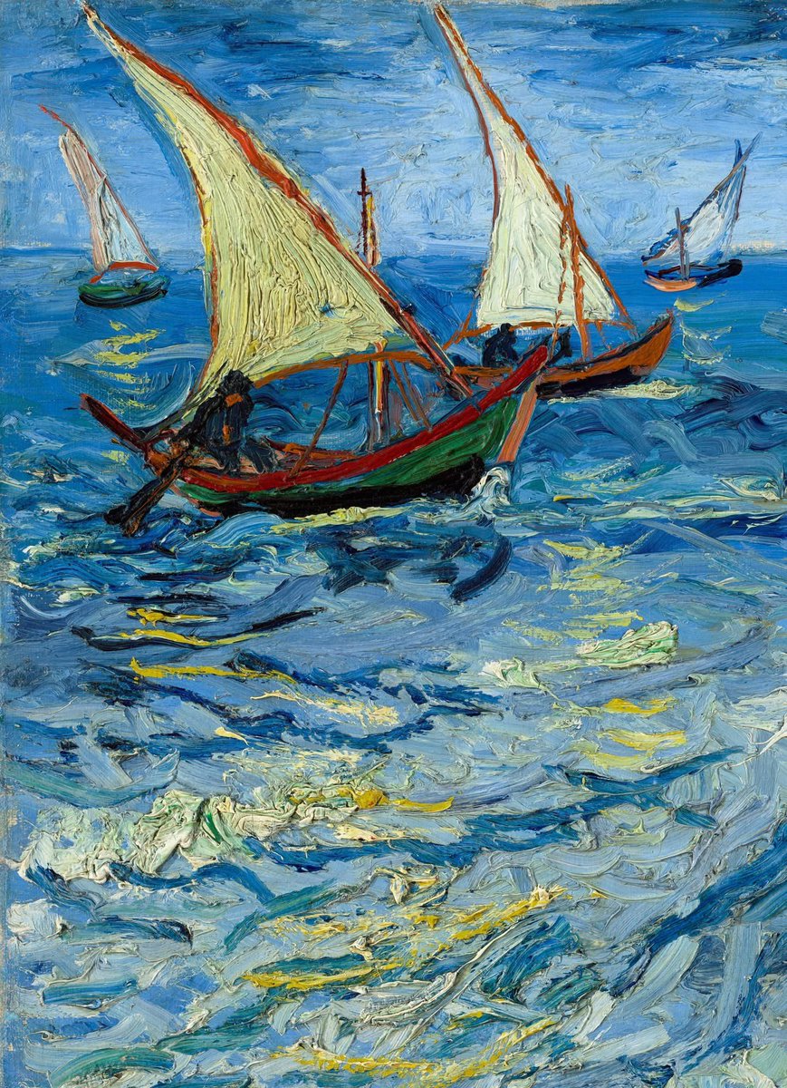 Vincent Van Gogh, Barcos de pesca en el mar, 1888 (detalle)
