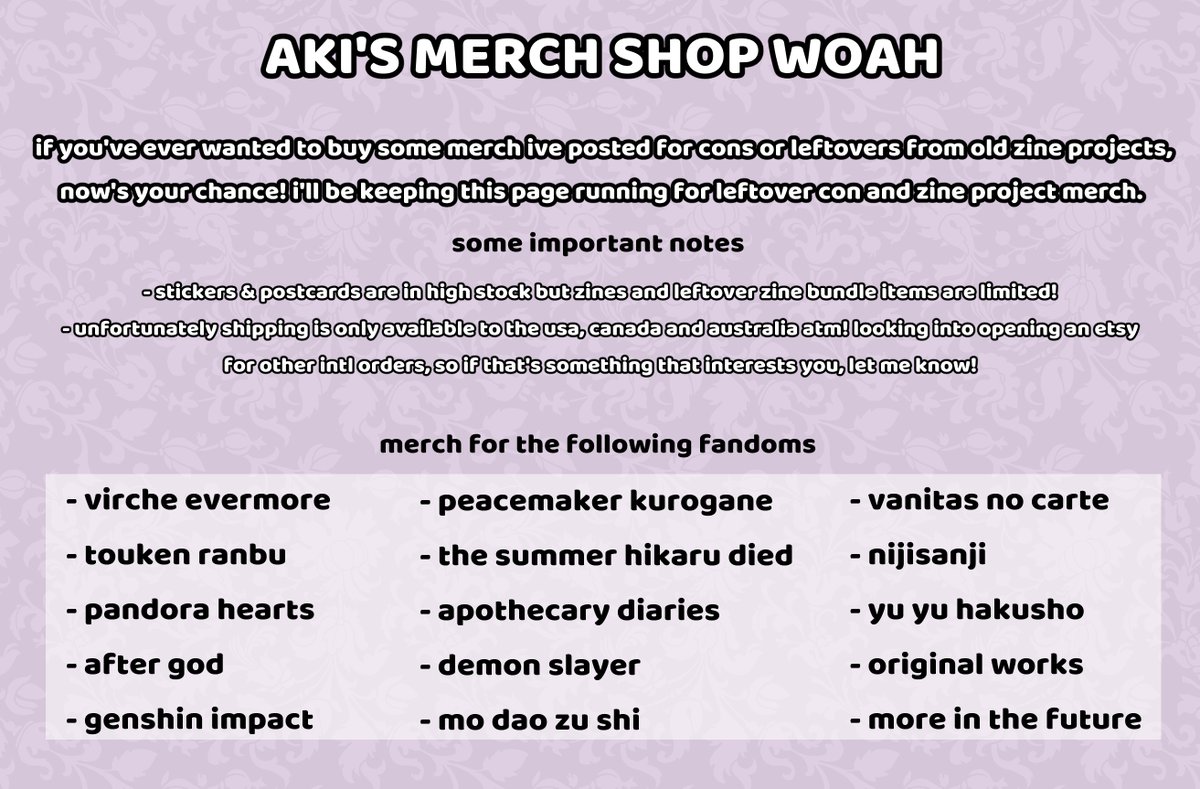 asterparfait's tweet photo. and we're open! 🥳🔗below! the sample images don't include everything listed bc i got lazy,,, https://t.co/ZrW4Pm0LMW