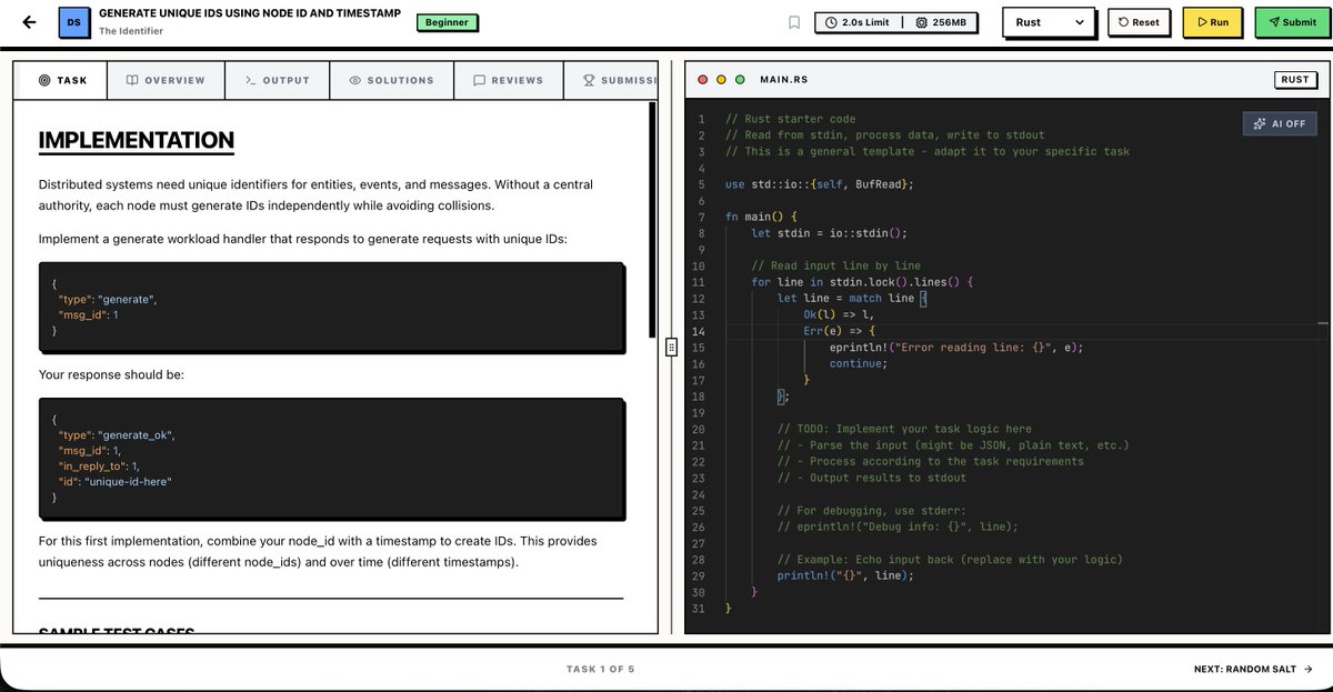 Added the Rust Language Support Now. C++ is soon to come in a day.

Go ahead and learn Distributed System by hands on approach: builddistributedsystem.com