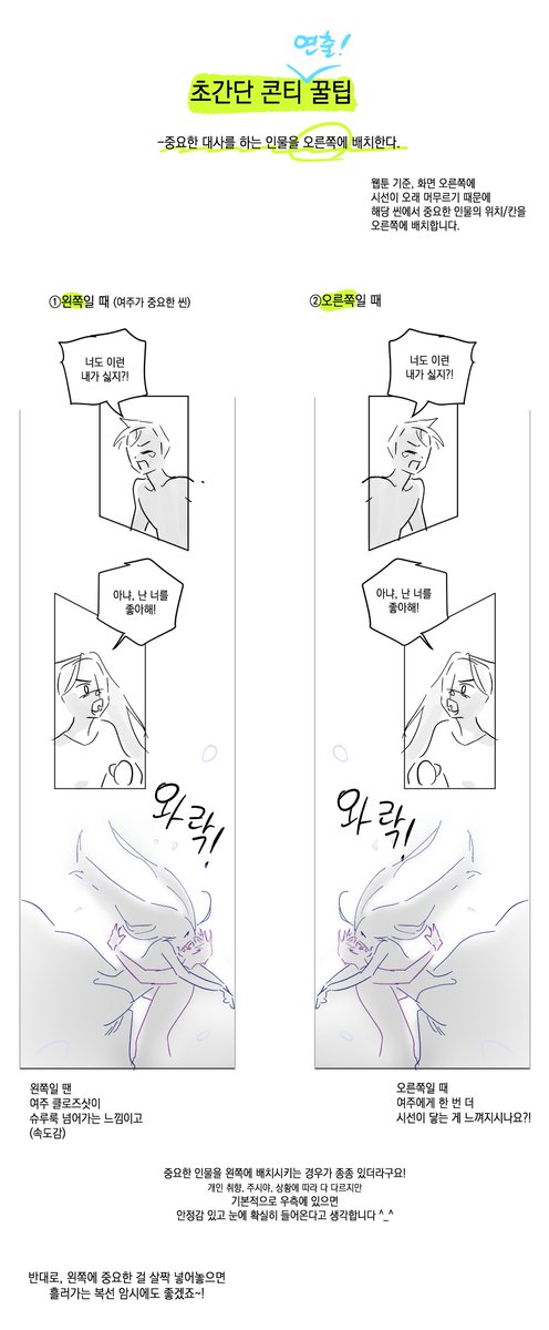 콘티가 어려우신 분들을 위한 연출 팁!
적어보았습니다 ^_^👍