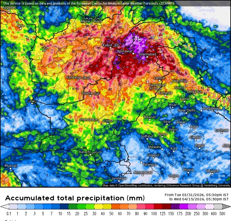 KashmirWeather2's tweet image. April🥶⚡
One #Western Disturbance after another is lining up This is #very bad news for the farmers