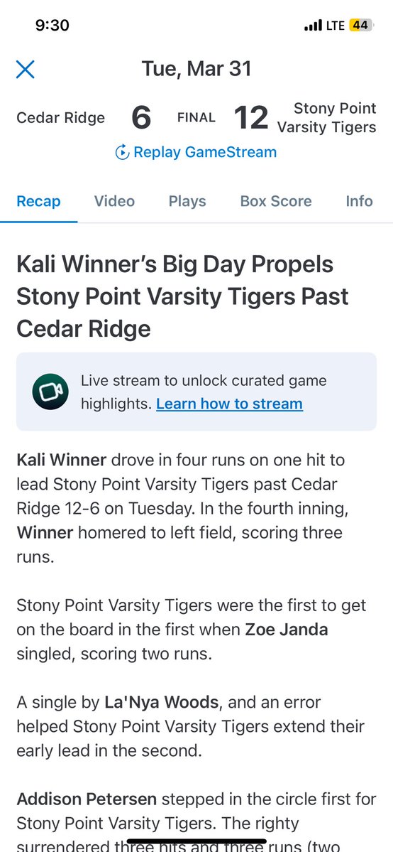 Kali Winner 2026 tweet media