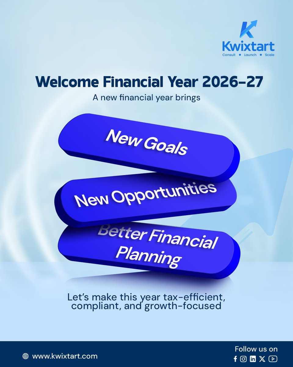 Greenleafdsc's tweet photo. Step into the New Financial Year with clarity and confidence.
#NewFinancialYear #NewBeginnings #FY2026 #BusinessGrowth #GSTIndia #Entrepreneurs #FinanceGoals #BusinessIndia #TaxExpert #StartupSupport #ComplianceMadeEasy #Kwixtart https://t.co/XkxANd1Ip4